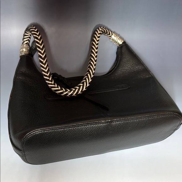 Brighton Bellaire Hobo Black Leather Shoulder Bag - Main Image